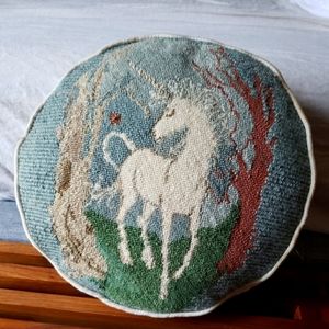 Vintage unicorn pillow